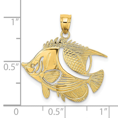 14K Polished Bannerfish Charm