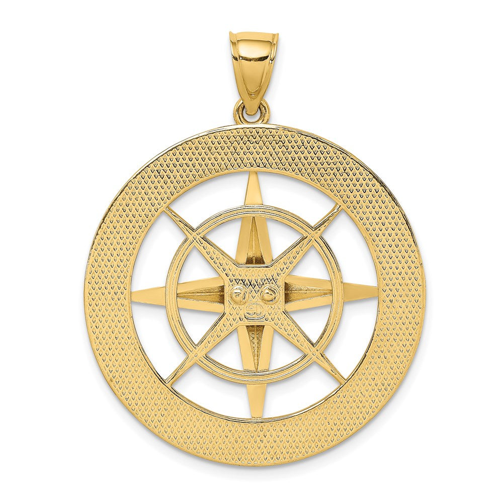 14K Nautical Compass Charm