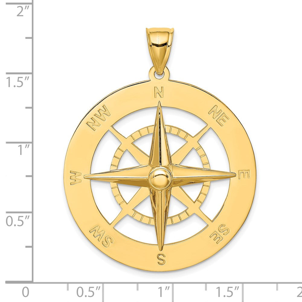 14K Nautical Compass Charm