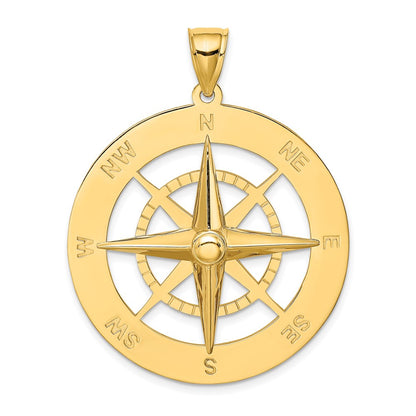 14K Nautical Compass Charm