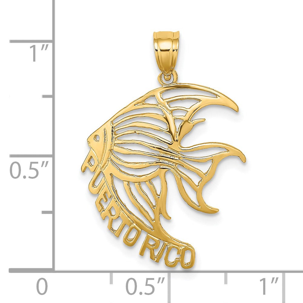 14K Cut-Out PUERTO RICO Angelfish Charm