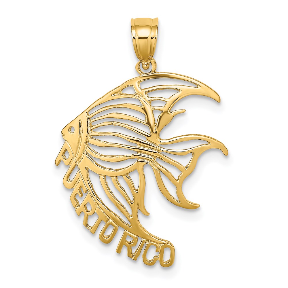 14K Cut-Out PUERTO RICO Angelfish Charm