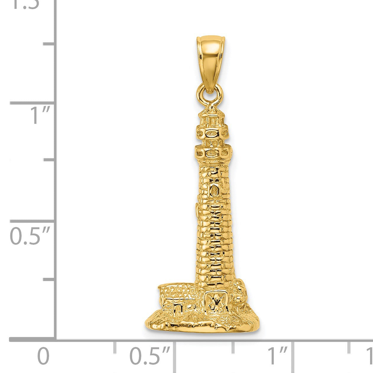 14K 3-D Cape May Lighthouse Charm