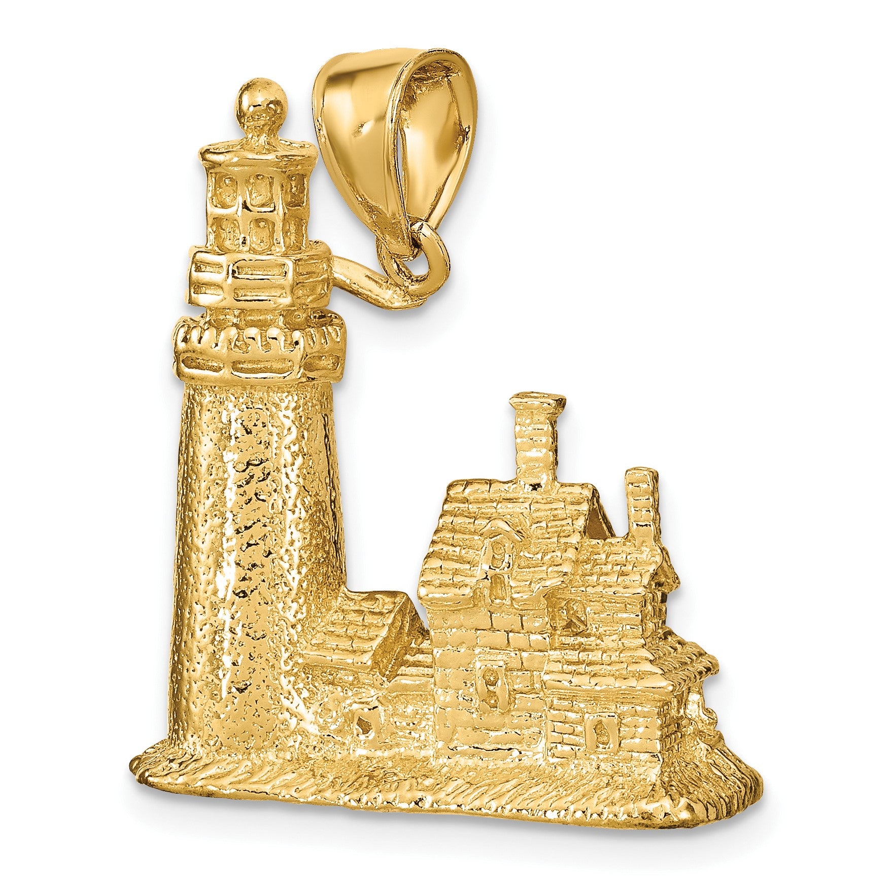 14k 3-D Cape Cod Lighthouse Pendant