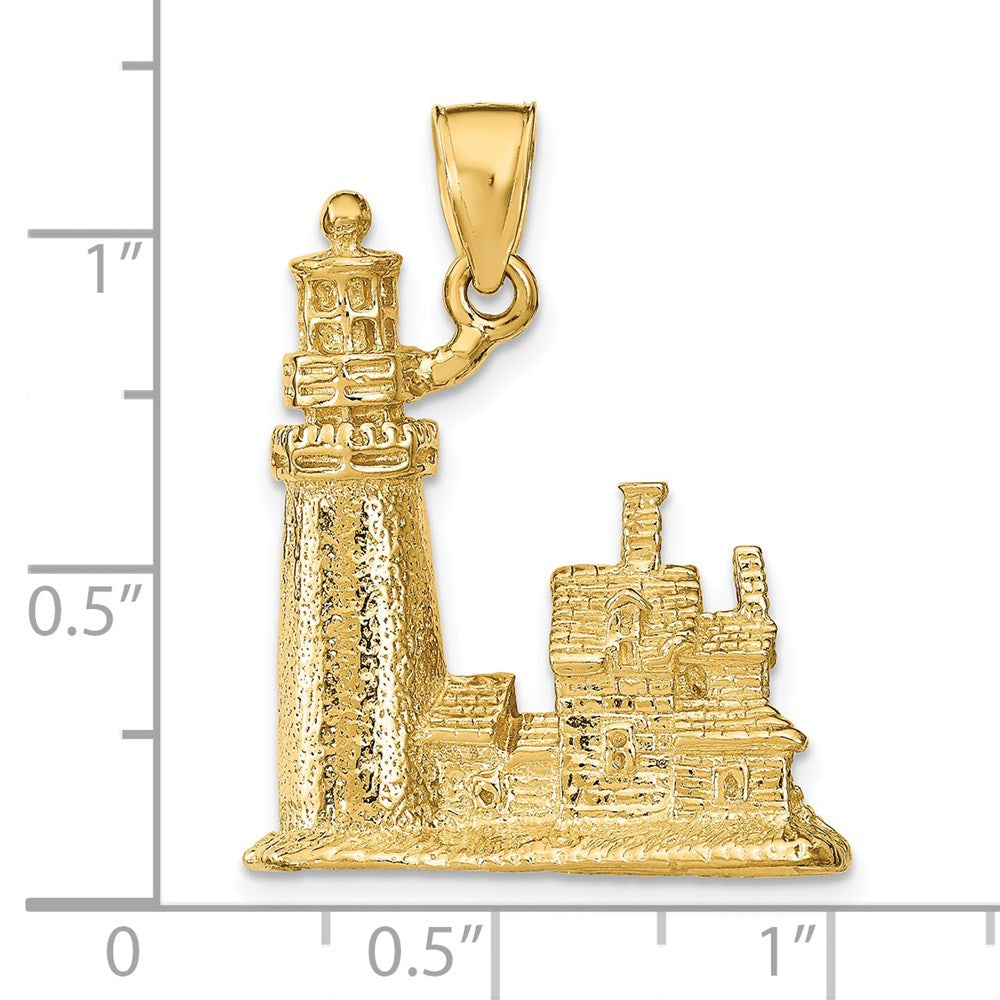 14k 3D Cape Cod Lighthouse Pendant