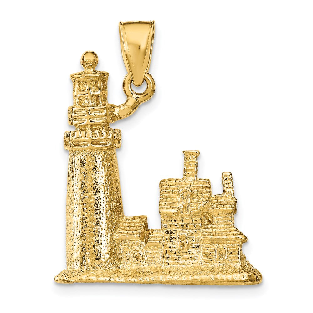 14k 3D Cape Cod Lighthouse Pendant