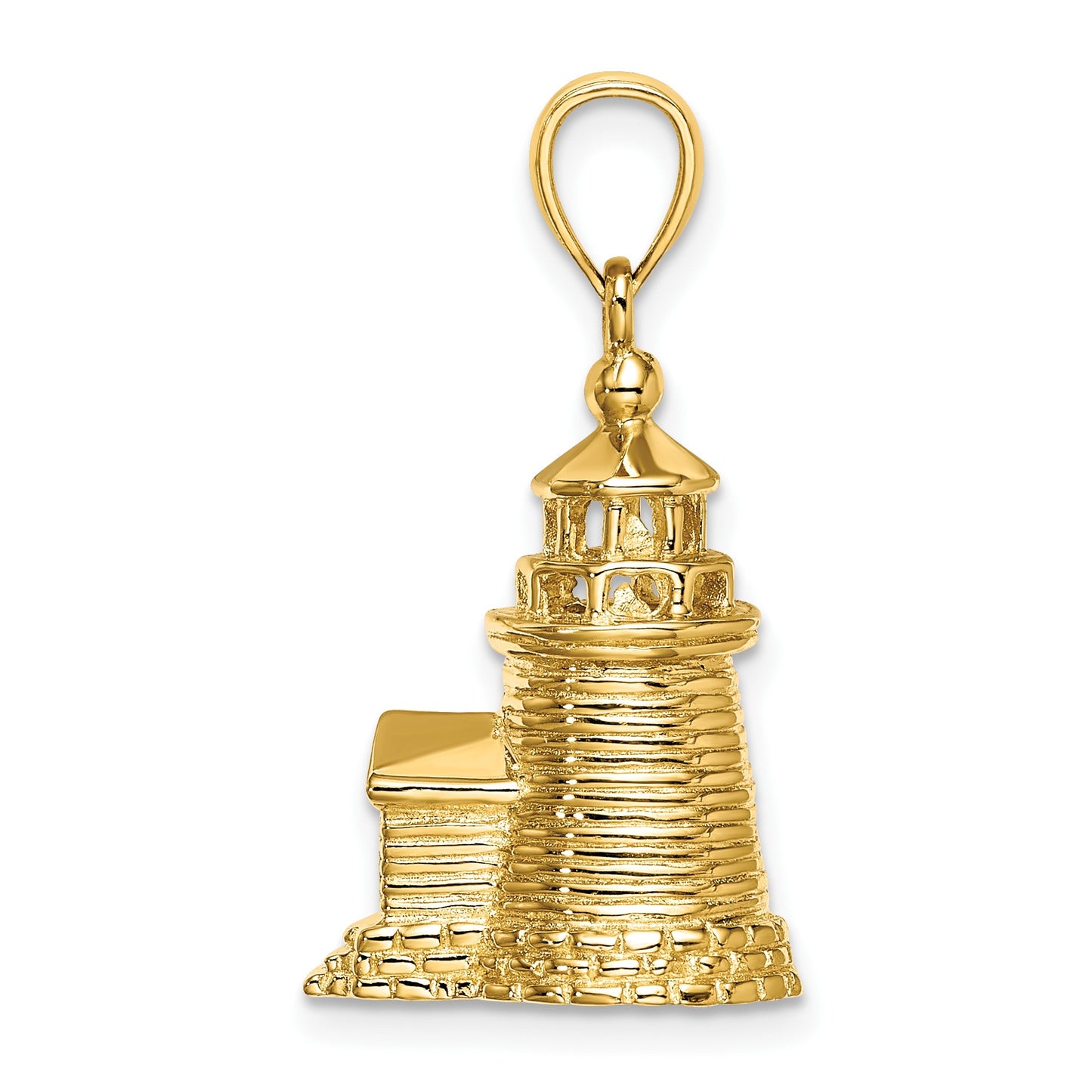 14K 3-D Brant Point Lighthouse Nantucket Harbor Massachusetts Charm