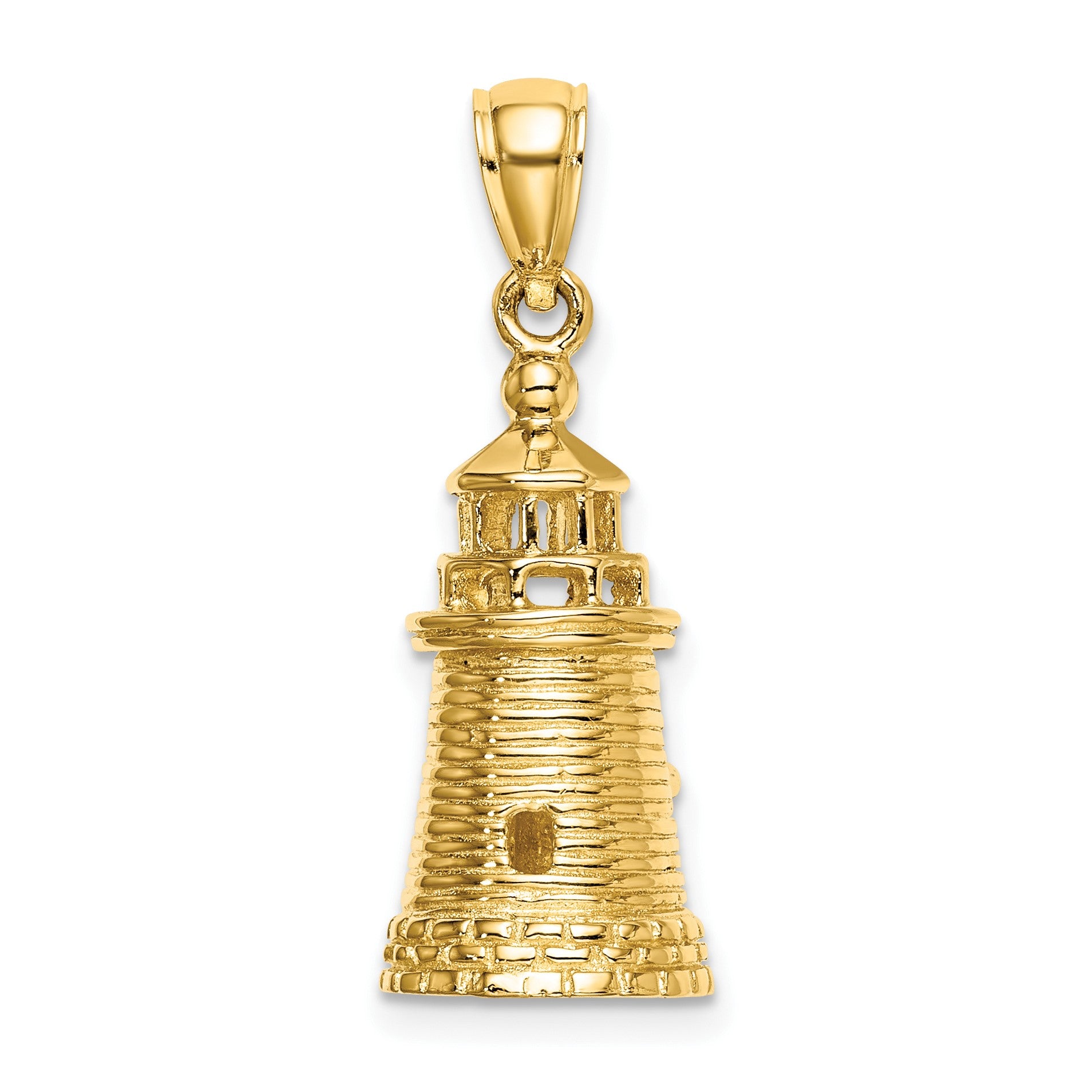 14K 3-D Brant Point Lighthouse Nantucket Harbor Massachusetts Charm