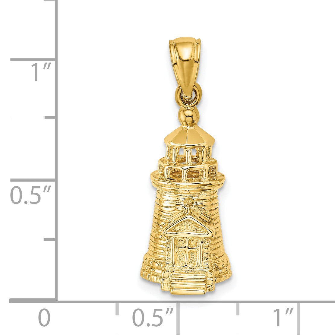14K 3-D Brant Point Lighthouse Nantucket Harbor Massachusetts Charm