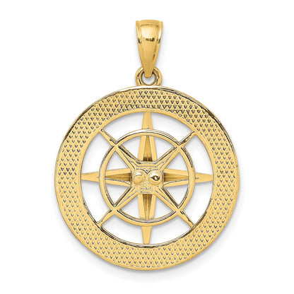 14K Nautical Compass Charm