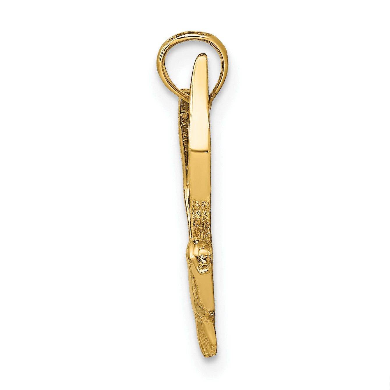 14K Polished Flying Seagull Charm