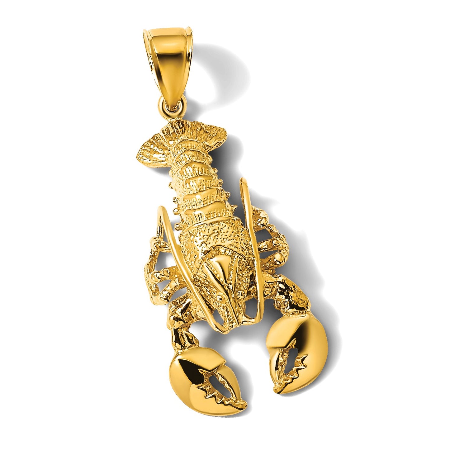 14K Large Lobster with Moveable Claws Pendant