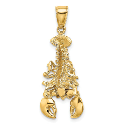 14K Lobster with Moveable Claws Pendant