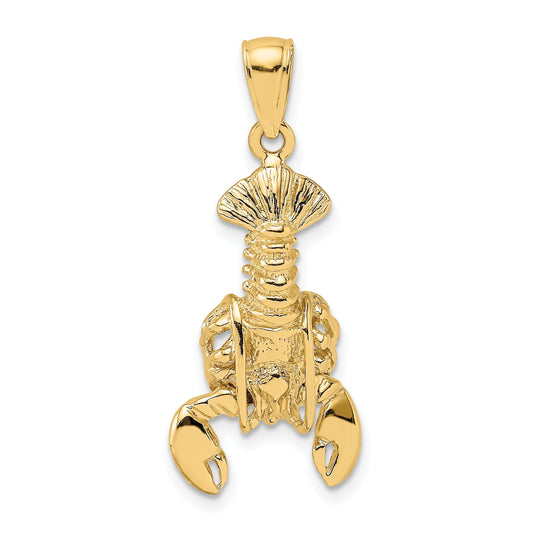 14K Lobster with Moveable Claws Pendant