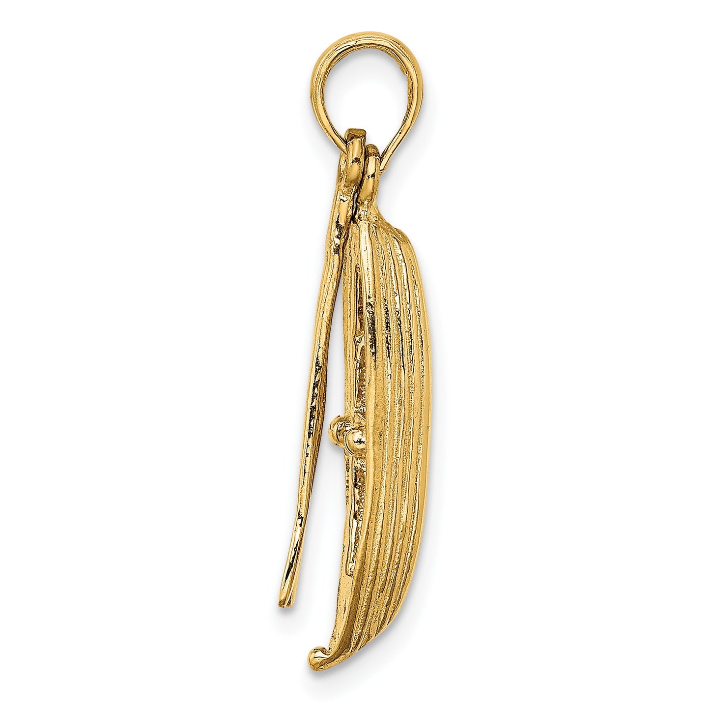 14K 3-D Boat with Dangling Oars Charm