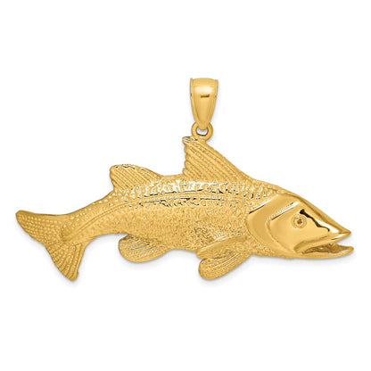 14K 2-D Textured Red Fish Charm