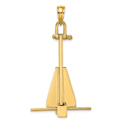 14K 3-D Moveable Danforth Anchor Charm