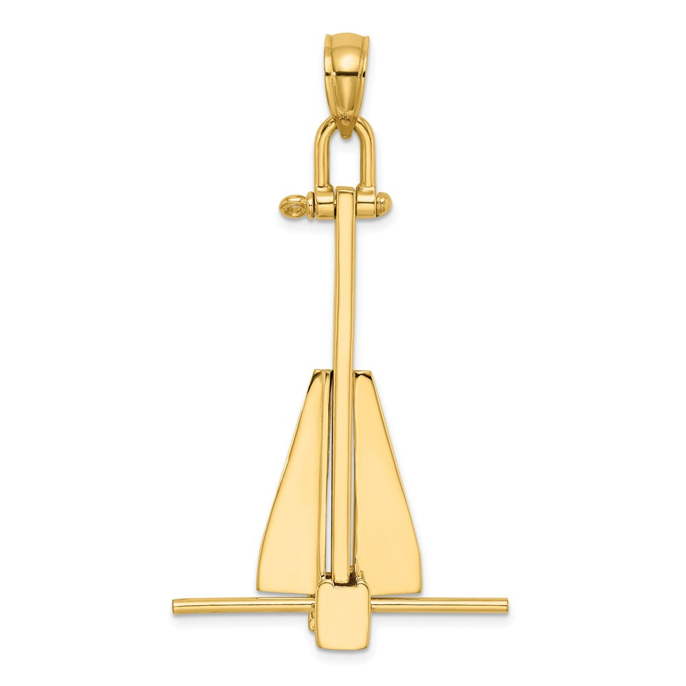 14K 3-D Moveable Danforth Anchor Charm