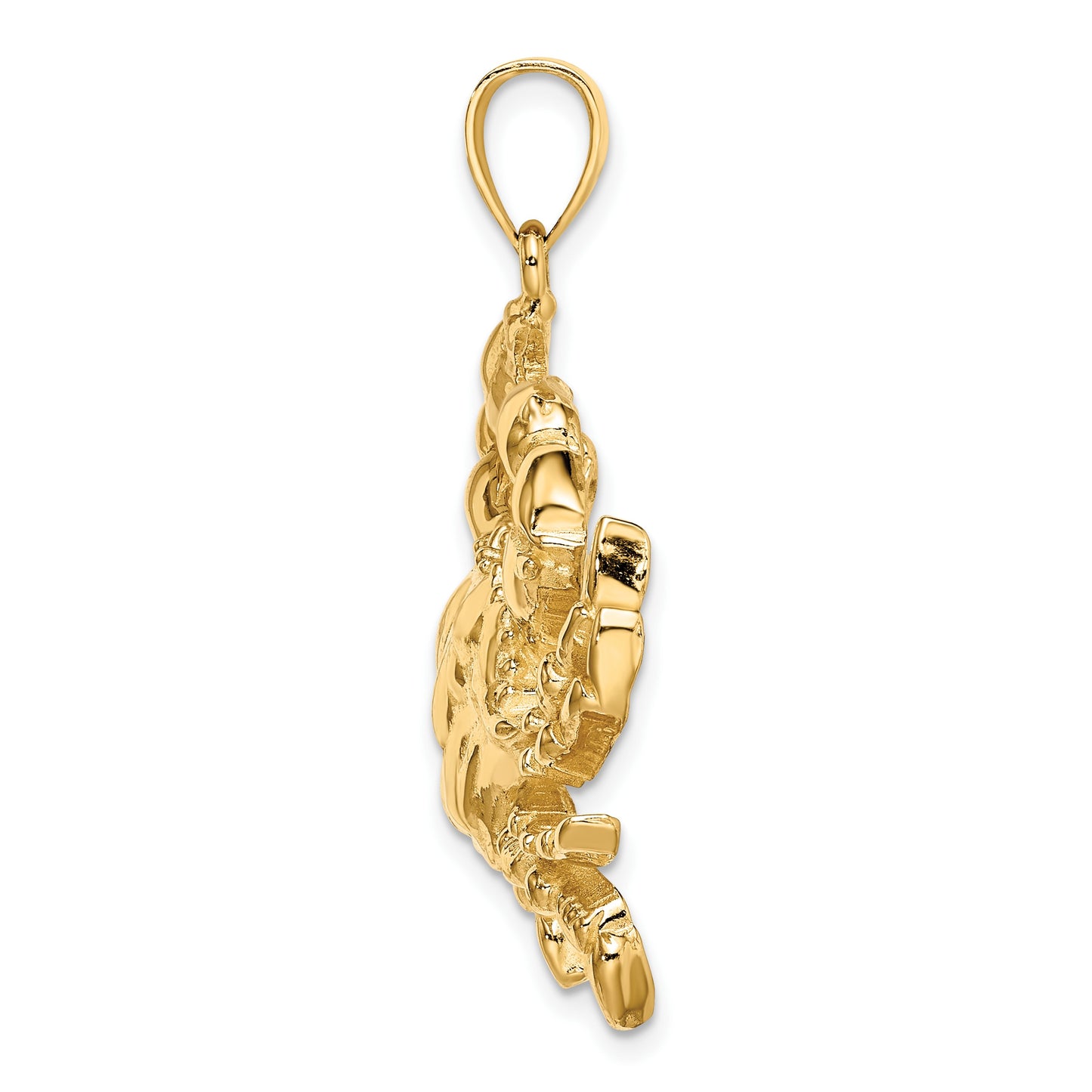 14K Large Blue Crab Charm
