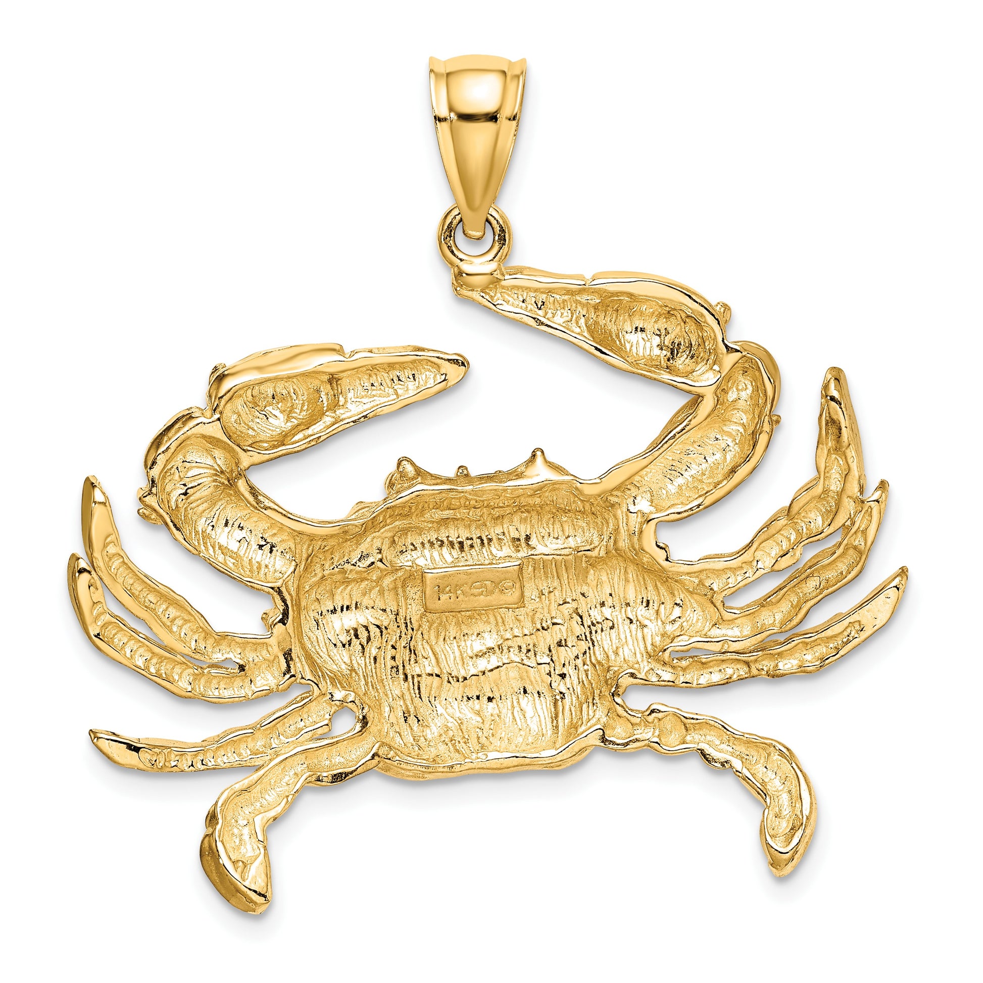 14K Large Blue Crab Charm