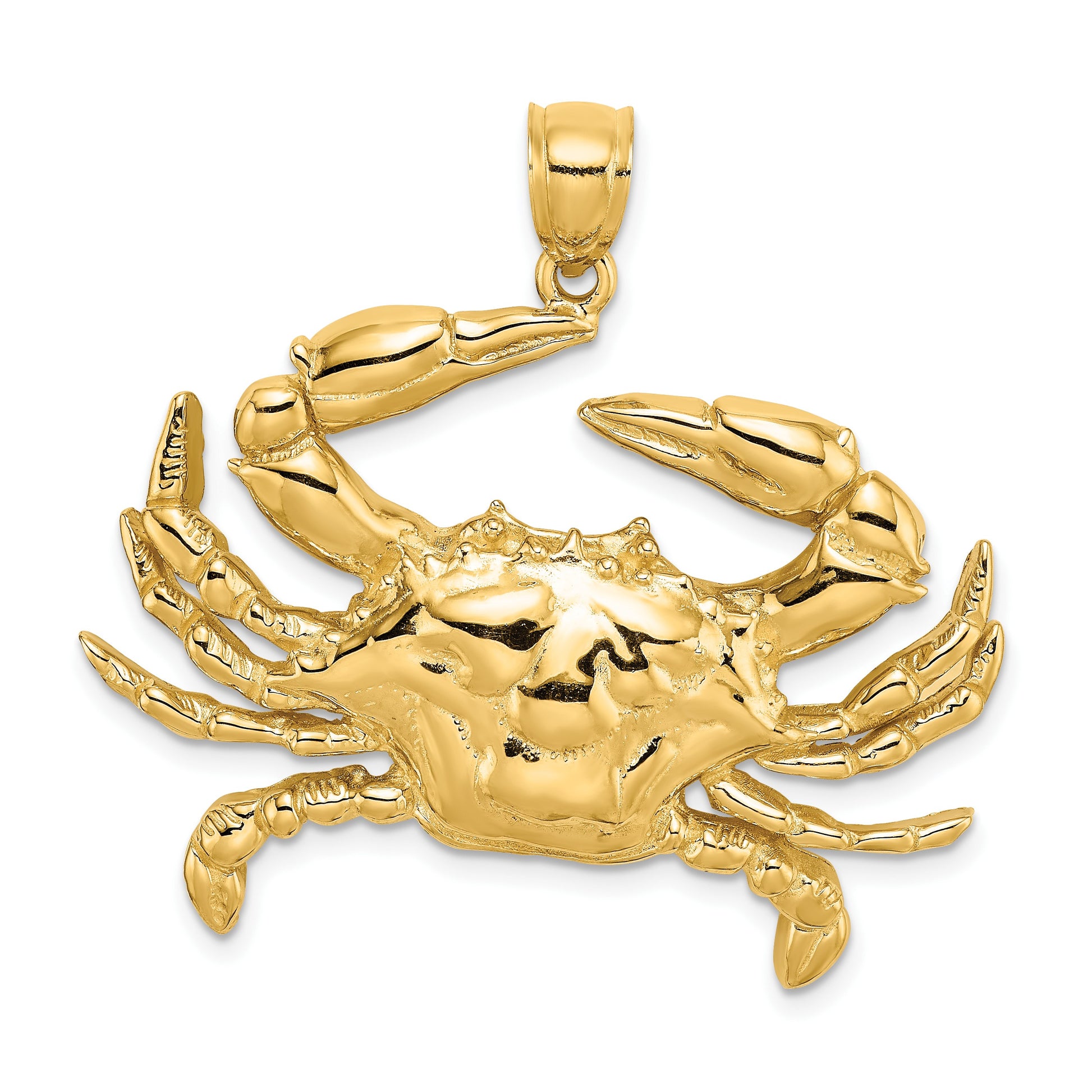 14K Large Blue Crab Charm