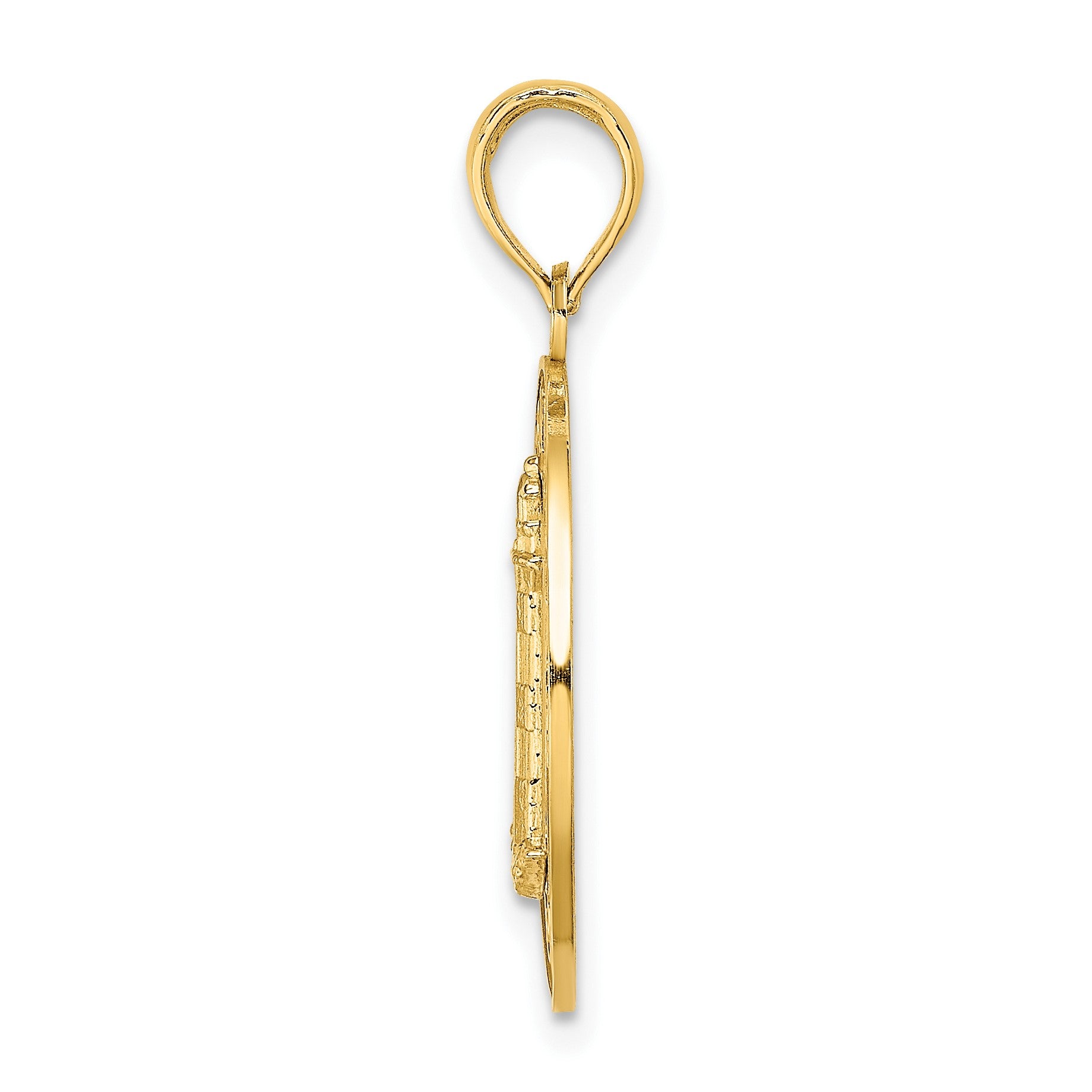14K HILTON HEAD Lighthouse Round Charm