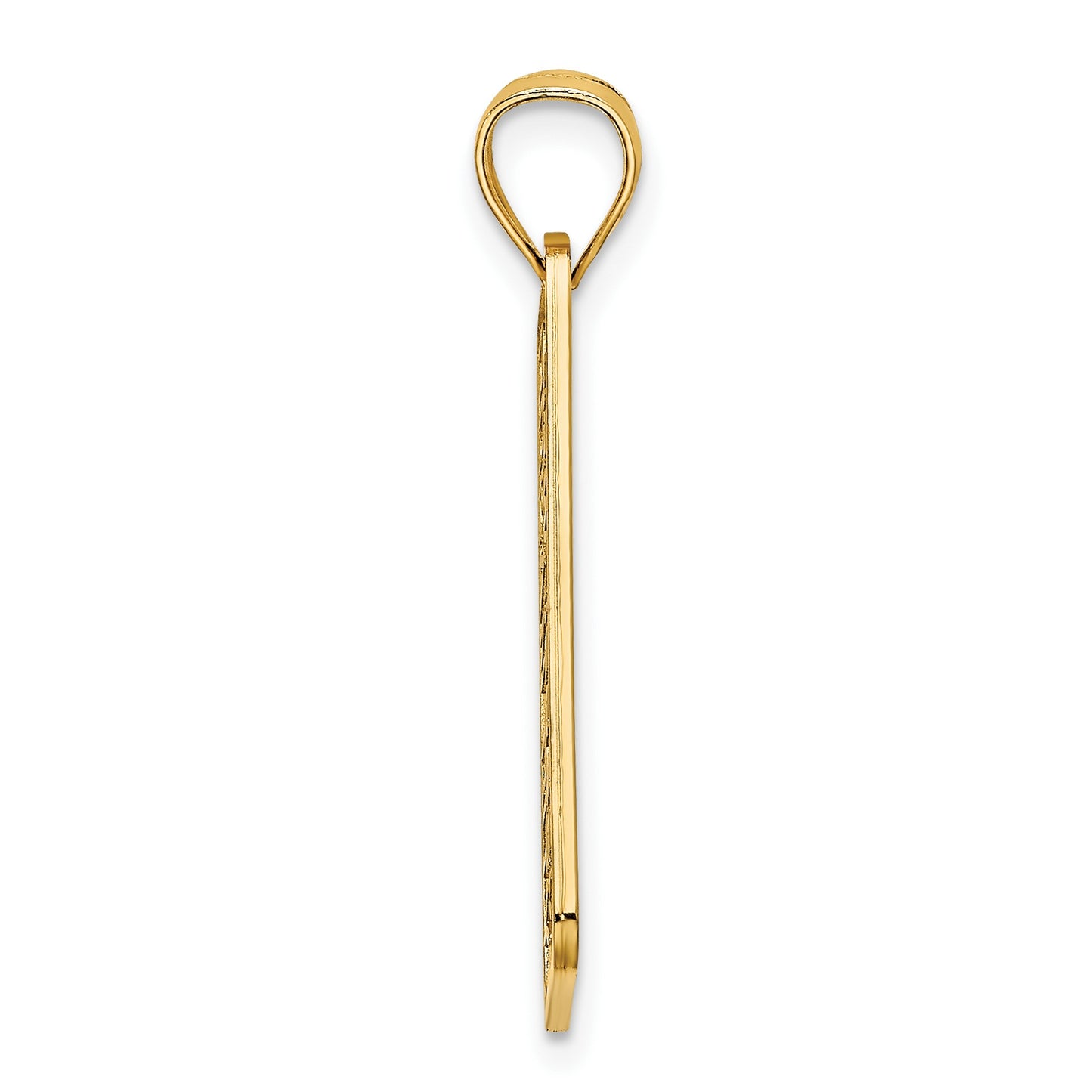 14K Textured NEW JERSEY OCEAN CITY  License Plate Charm