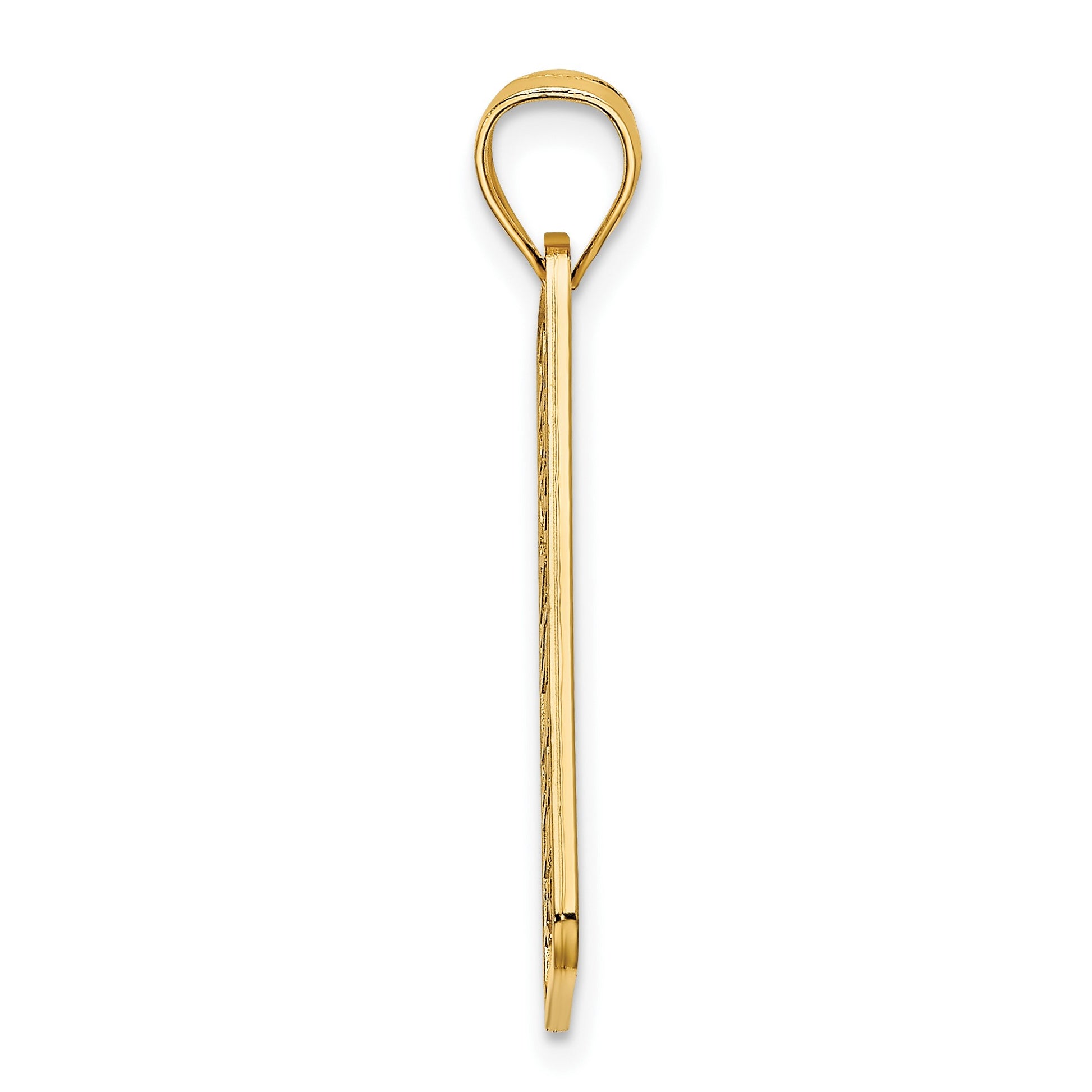 14K Textured NEW JERSEY OCEAN CITY  License Plate Charm