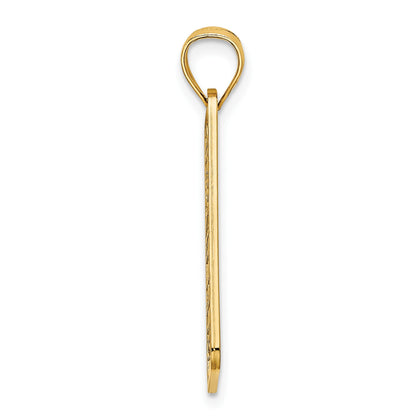 14K Textured NEW JERSEY OCEAN CITY  License Plate Charm