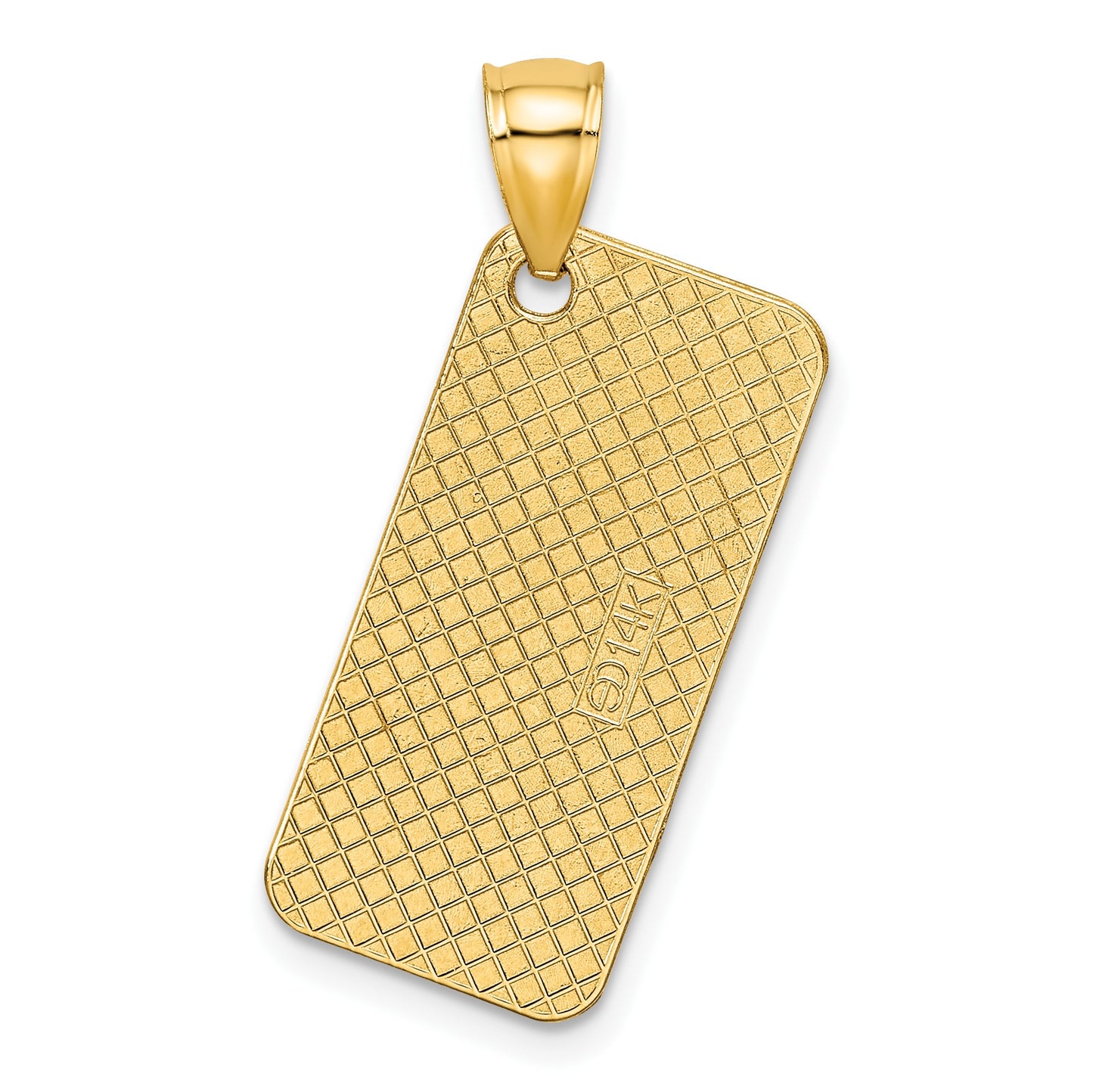 14K Textured NEW JERSEY OCEAN CITY  License Plate Charm
