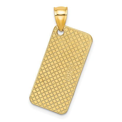 14K Textured NEW JERSEY OCEAN CITY  License Plate Charm