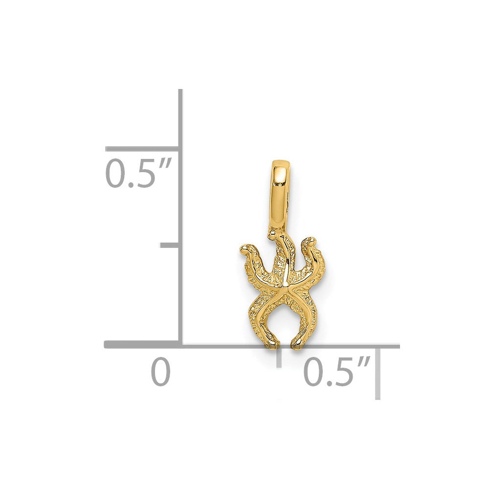 14K Mini Starfish with Fixed Bail Charm