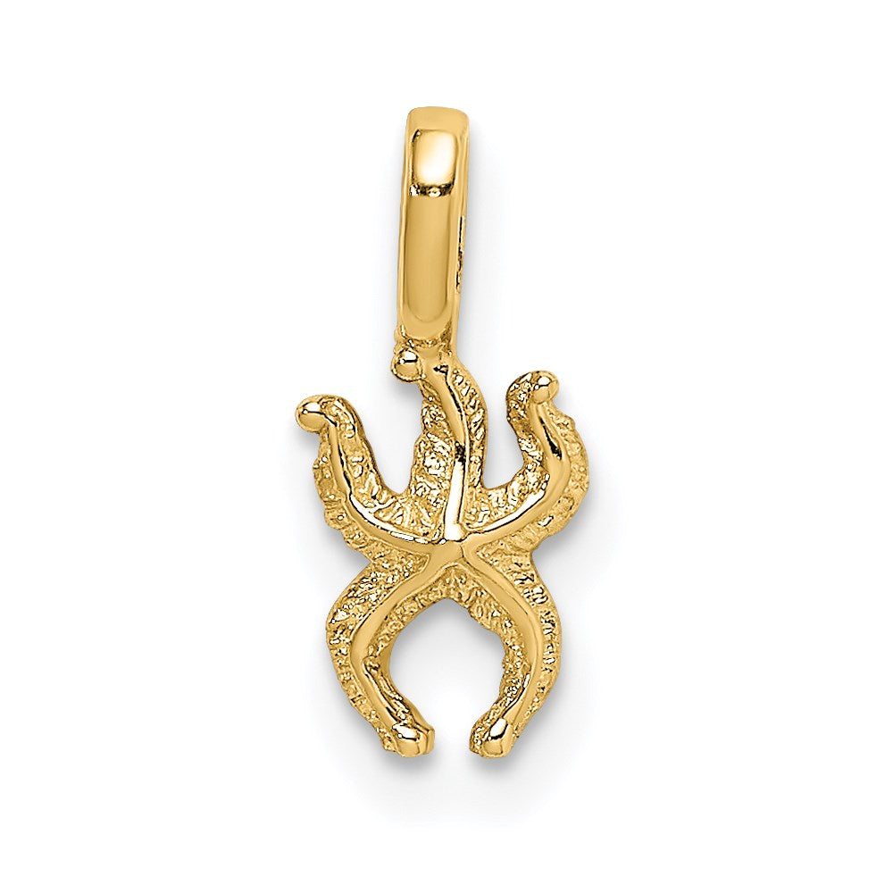 14K Mini Starfish with Fixed Bail Charm