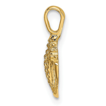 14K Mini Conch Shell Charm