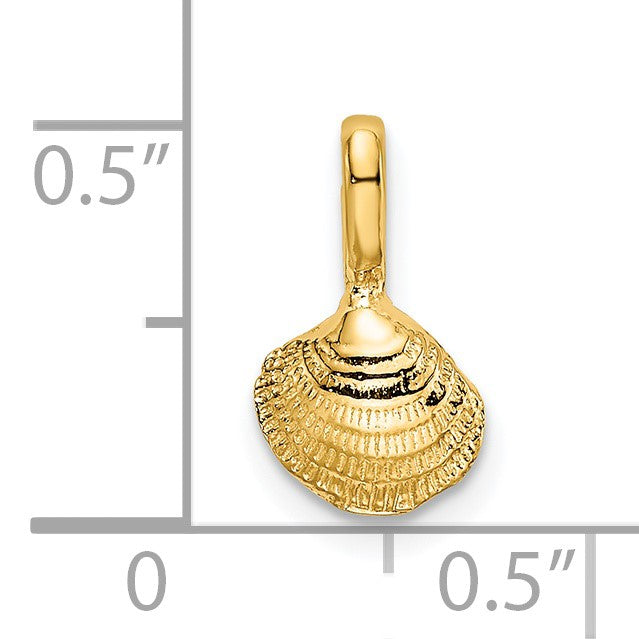 14K Mini Clam Shell Charm