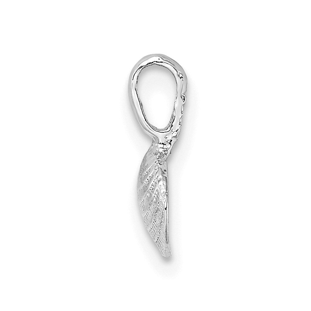 14K White Gold Mini Clam Shell Charm