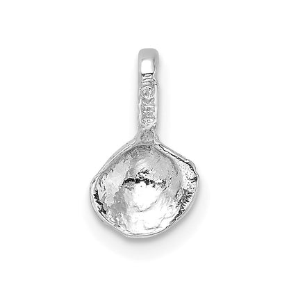 14K White Gold Mini Clam Shell Charm