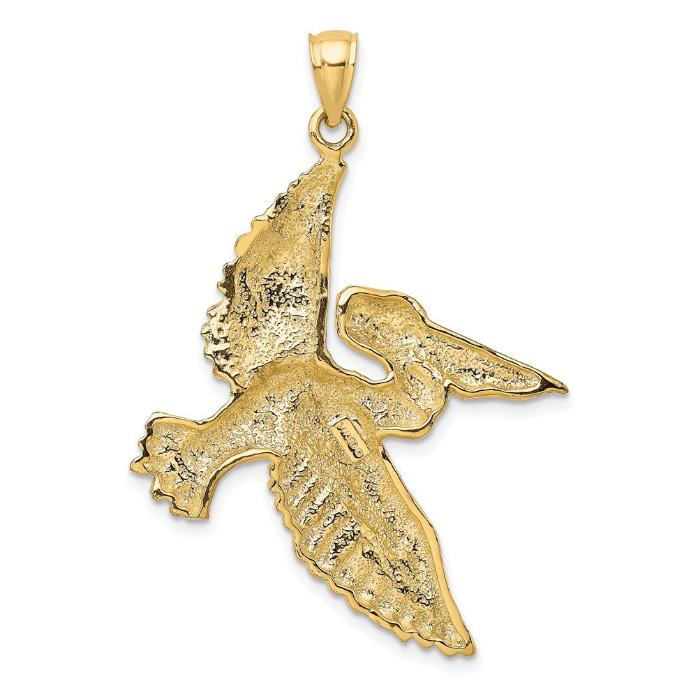 14K Flying Pelican Charm