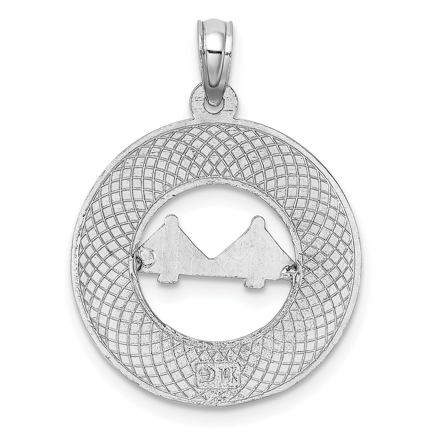 14K White Gold CHARLESTON Bridge Charm