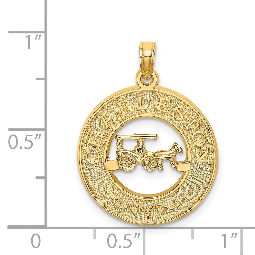 14K CHARLESTON with Horse and Buggy Charm
