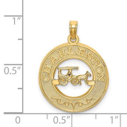 14K CHARLESTON with Horse and Buggy Charm