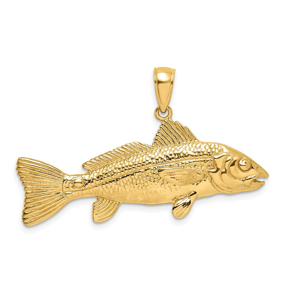 14K 3-D Red Fish Charm