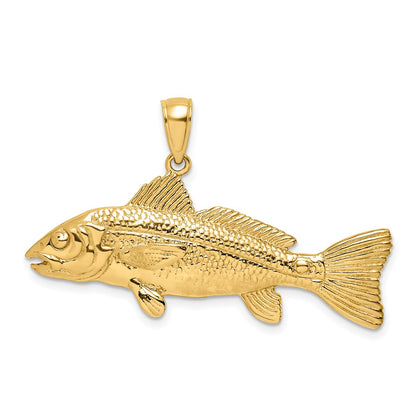 14K 3-D Red Fish Charm