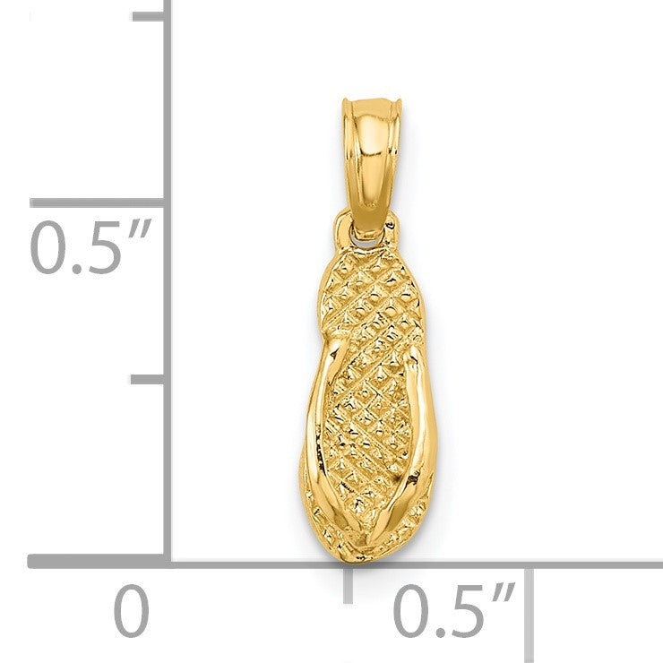 14K JAMAICA Flip-Flop Charm