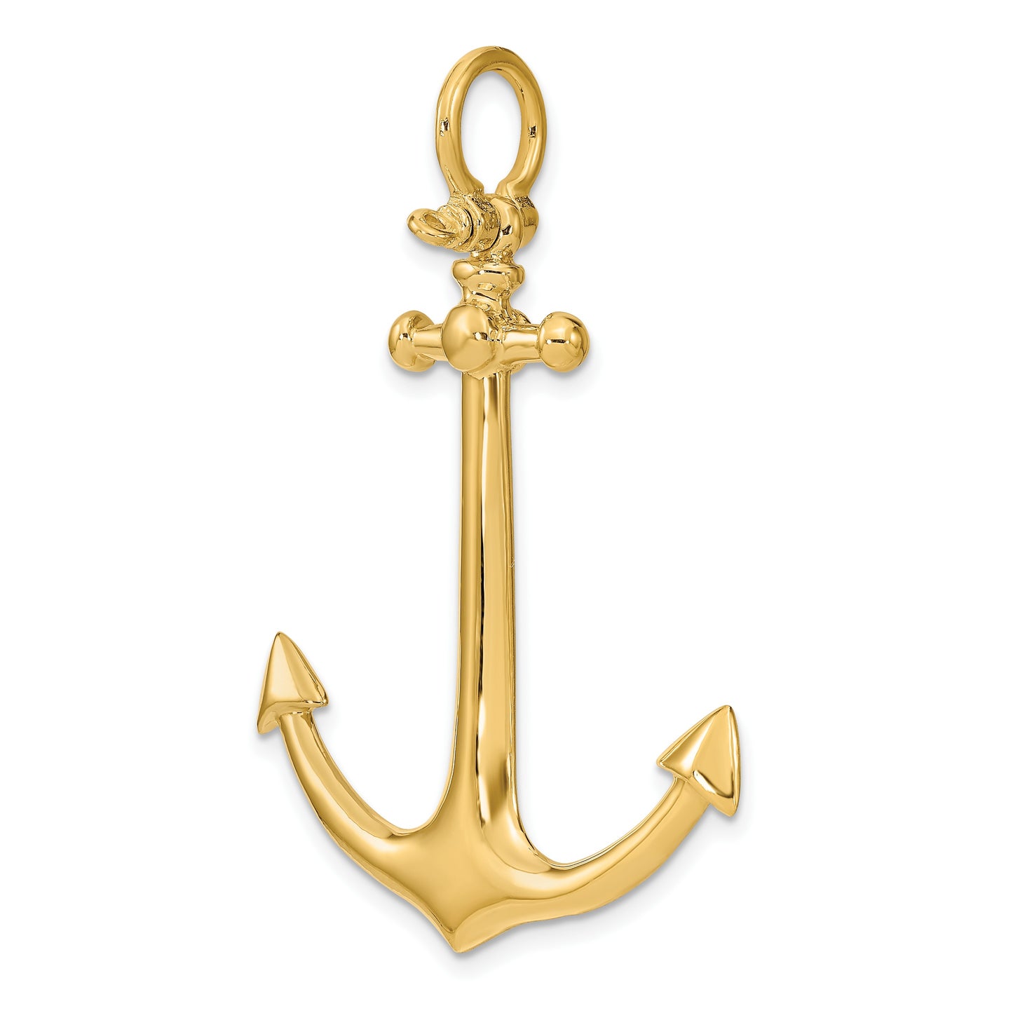14K 3-D Large Anchor Charm