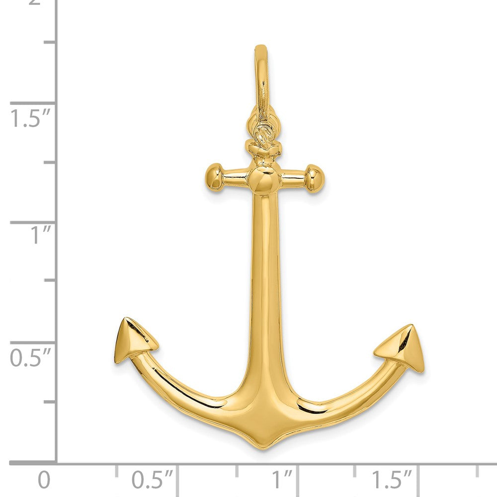 14K 3-D Large Anchor Charm