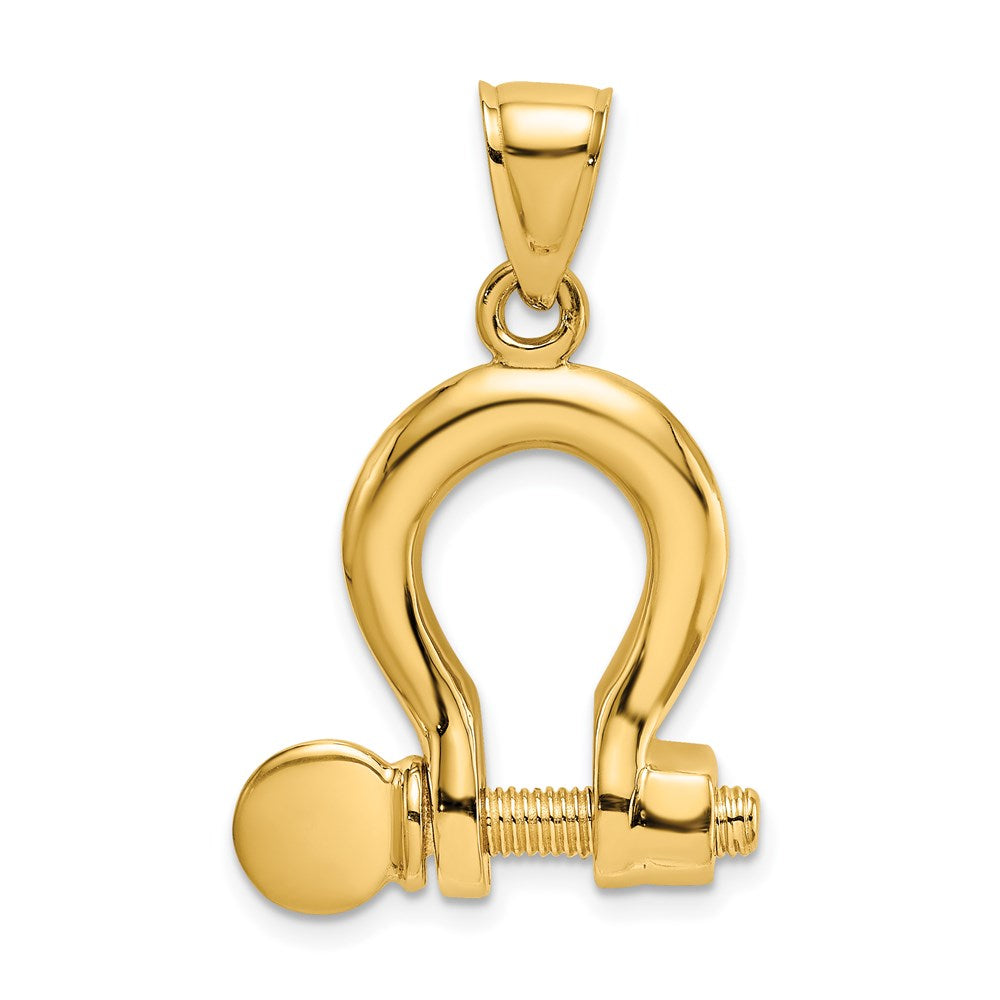 14K 3-D Large Shackle Charm