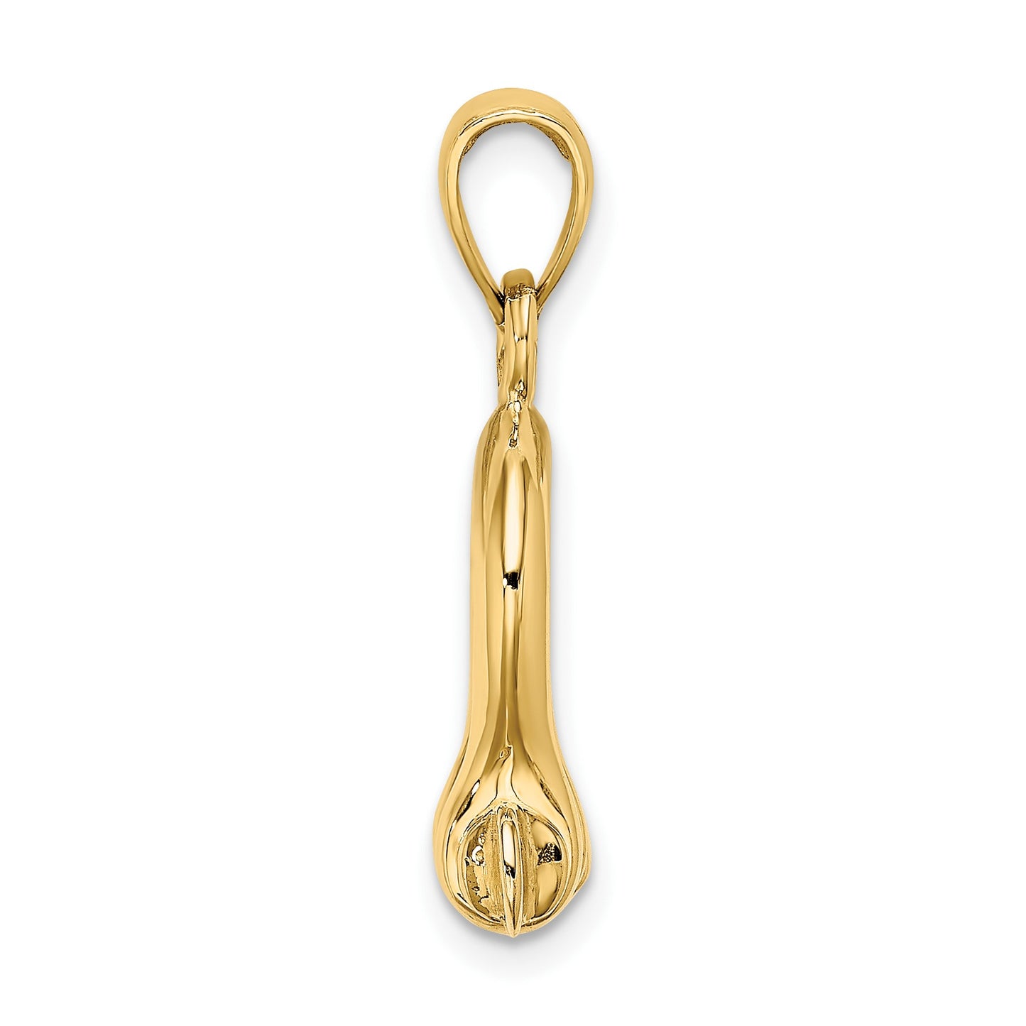 14K 3-D Medium Shackle Link with Moveable Screw Charm