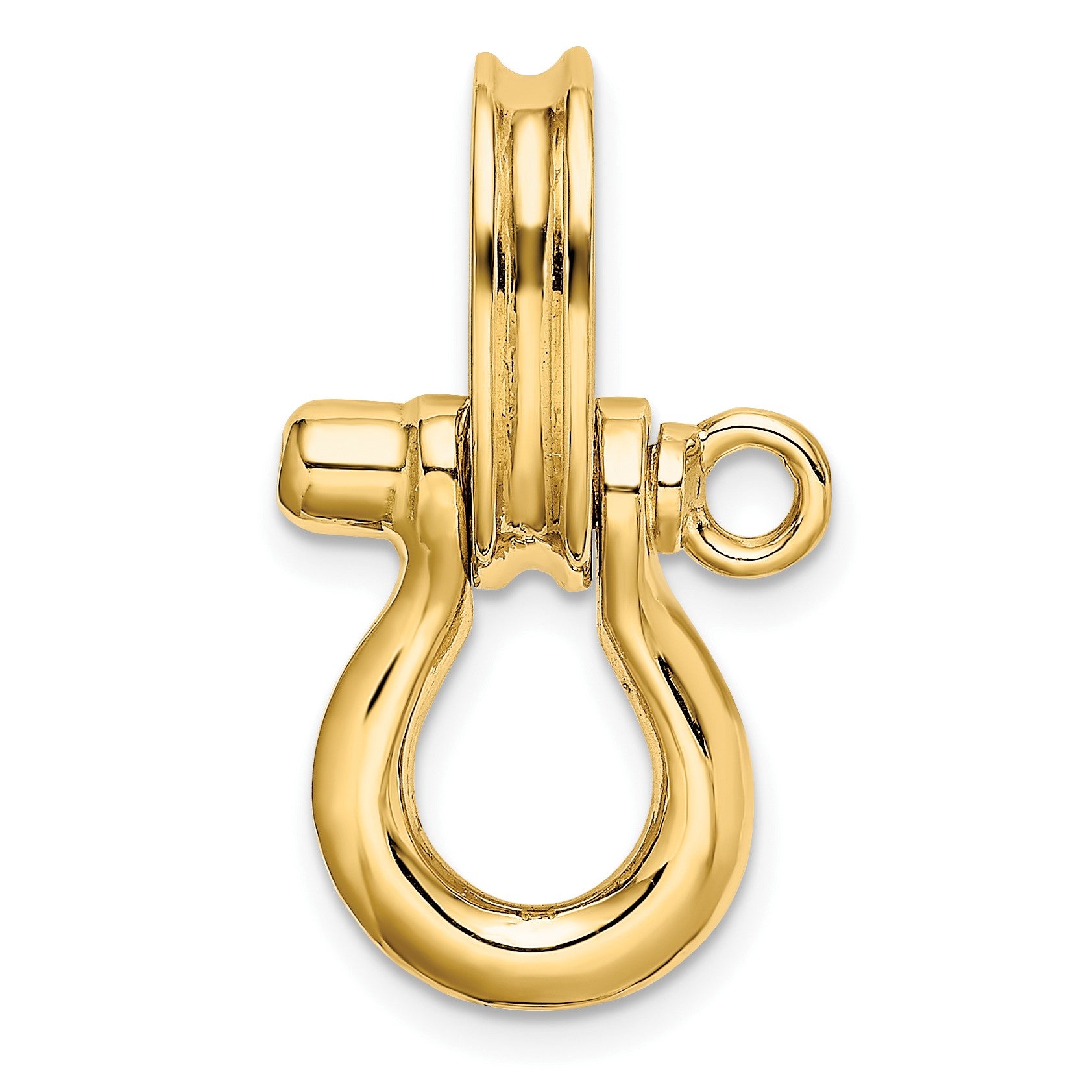 14K 3-D Medium Shackle Link Charm