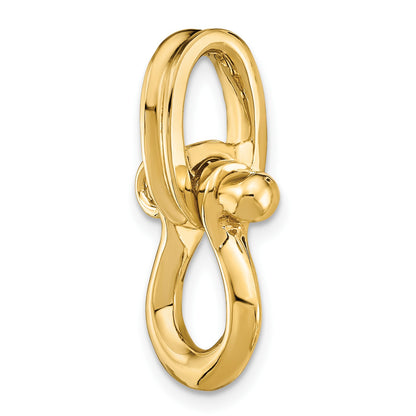14K 3-D Medium Shackle Link Charm